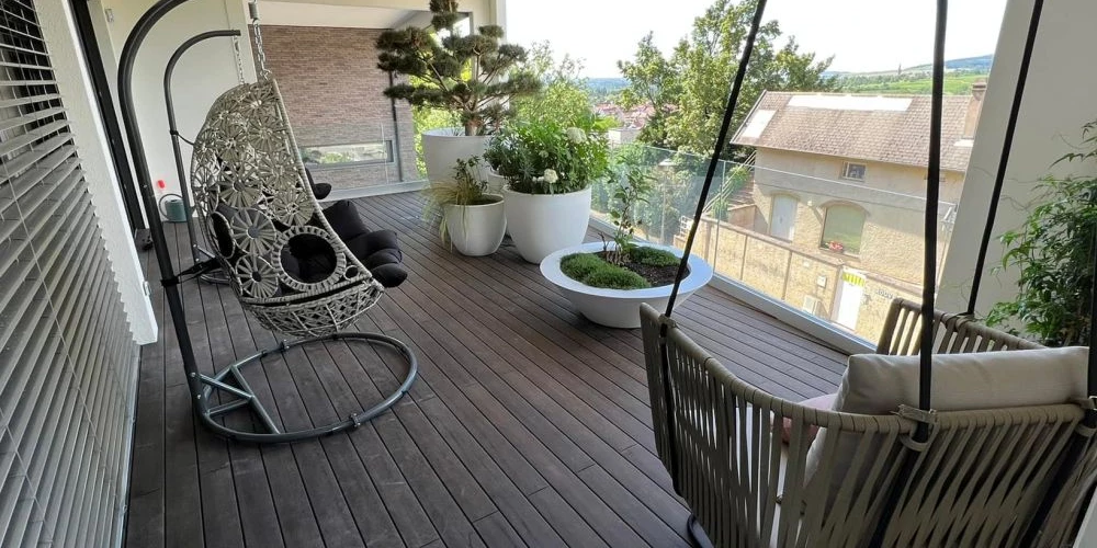 Terrasse de 200 m² en bambou à Obernai