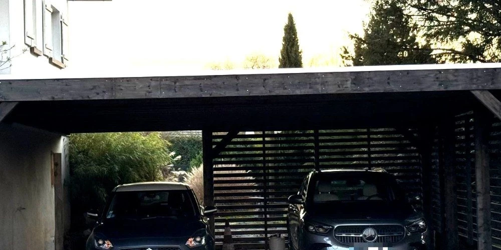 Double carport bois Moduland à Weyersheim