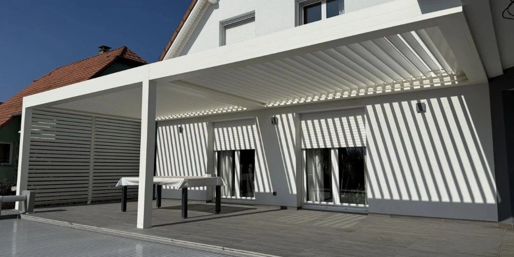 Pergola bioclimatique Solibio de 9,50 m à Haguenau