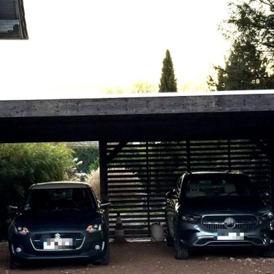 Double carport bois Moduland à Weyersheim