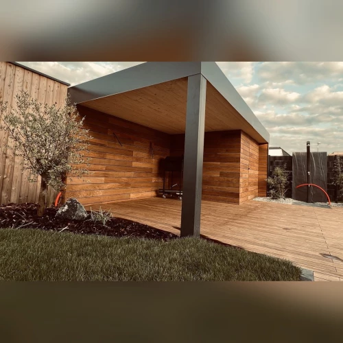 Pool house bois et aluminium à Drusenheim – BH Solutions