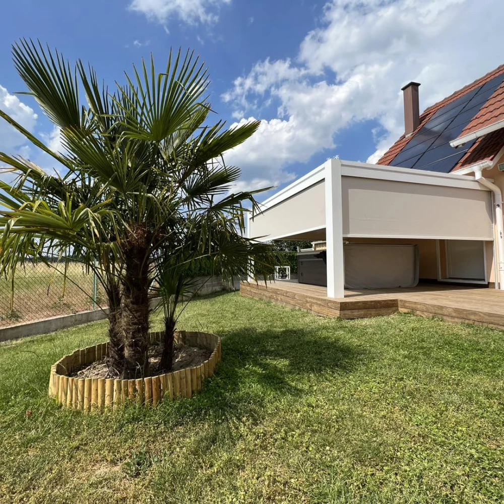 Pergola bioclimatique posée à Auenheim, près de Sessenheim – BH Solutions