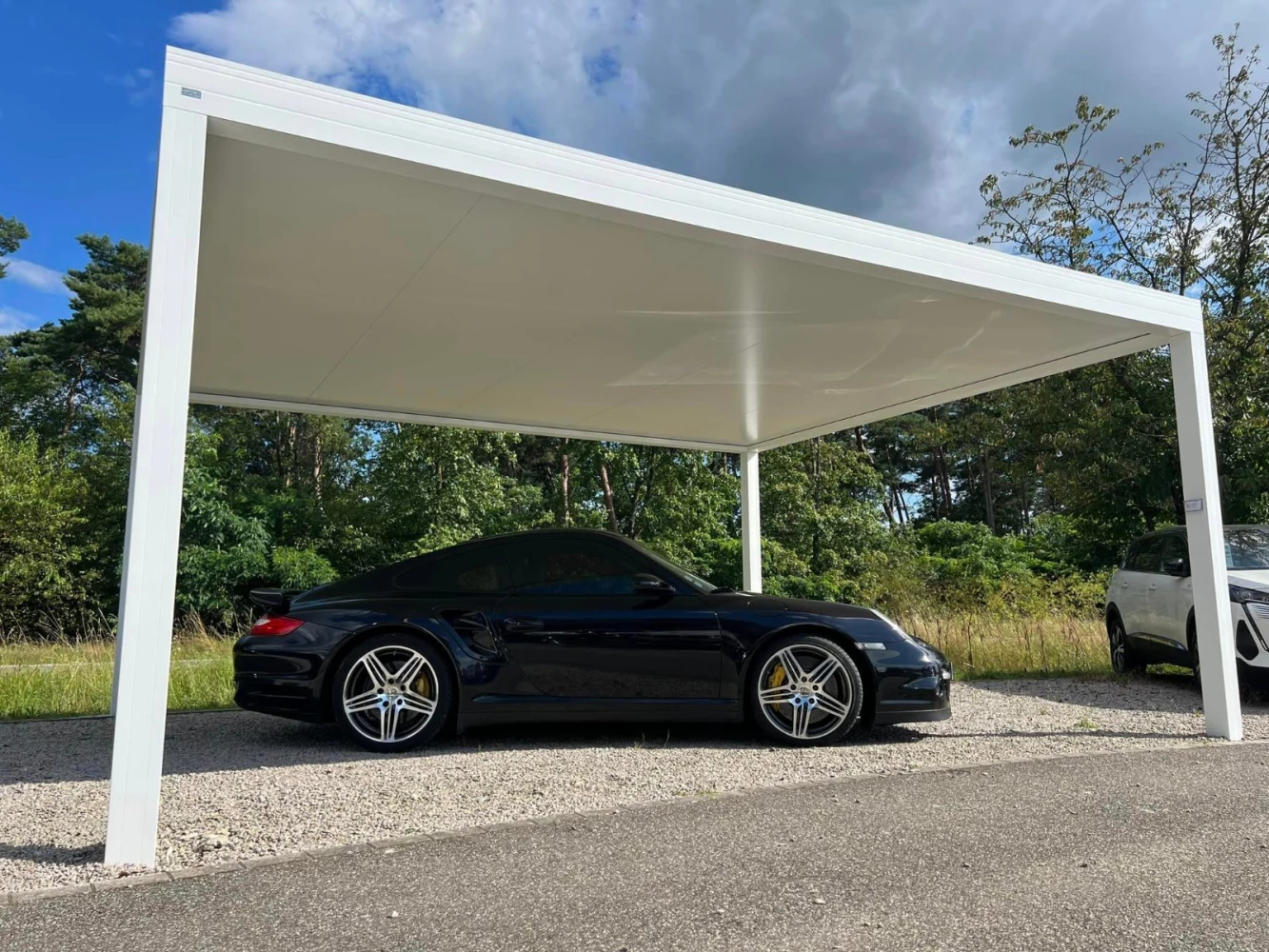 Carport aluminium posé à Haguenau par BH Solutions
