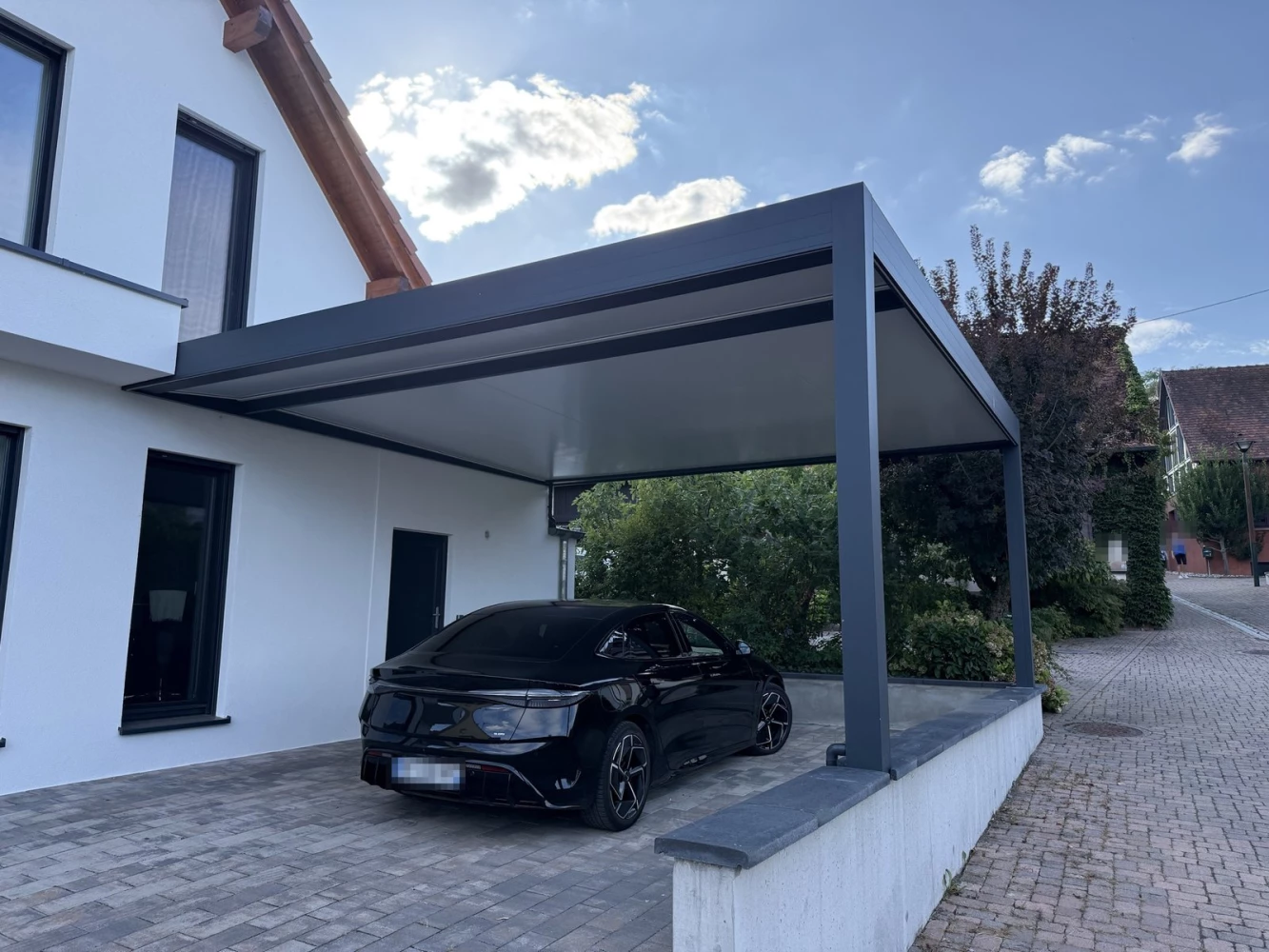 Carport Carisma avec éclairage LED sur détecteur à Munchhausen – BH Solutions