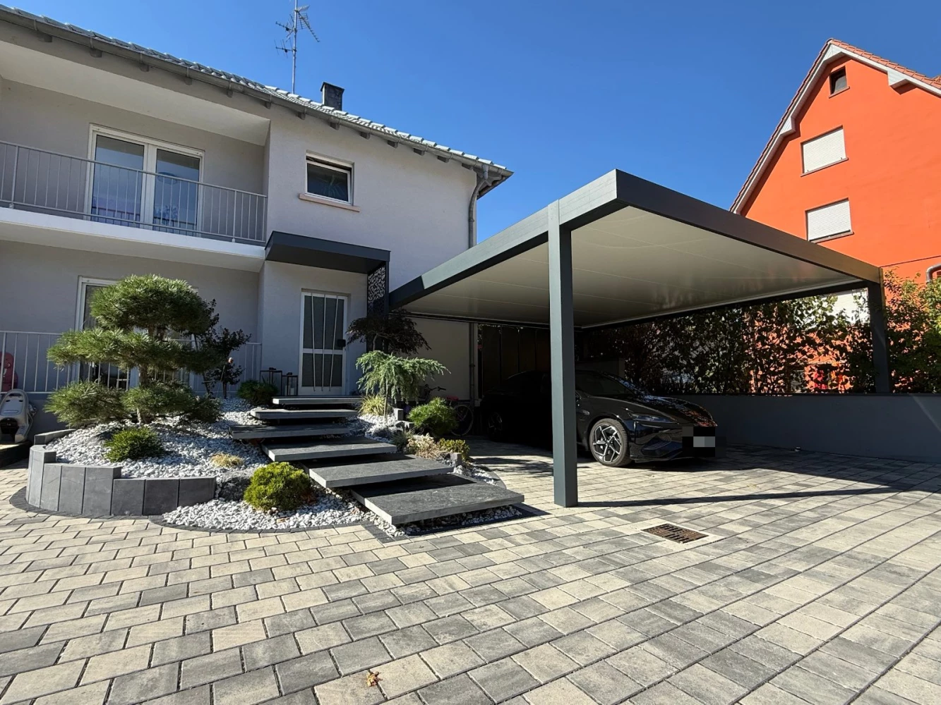 Carport Carisma RAL 7016, marquise et claustra aluminium à Bischwiller – BH Solutions