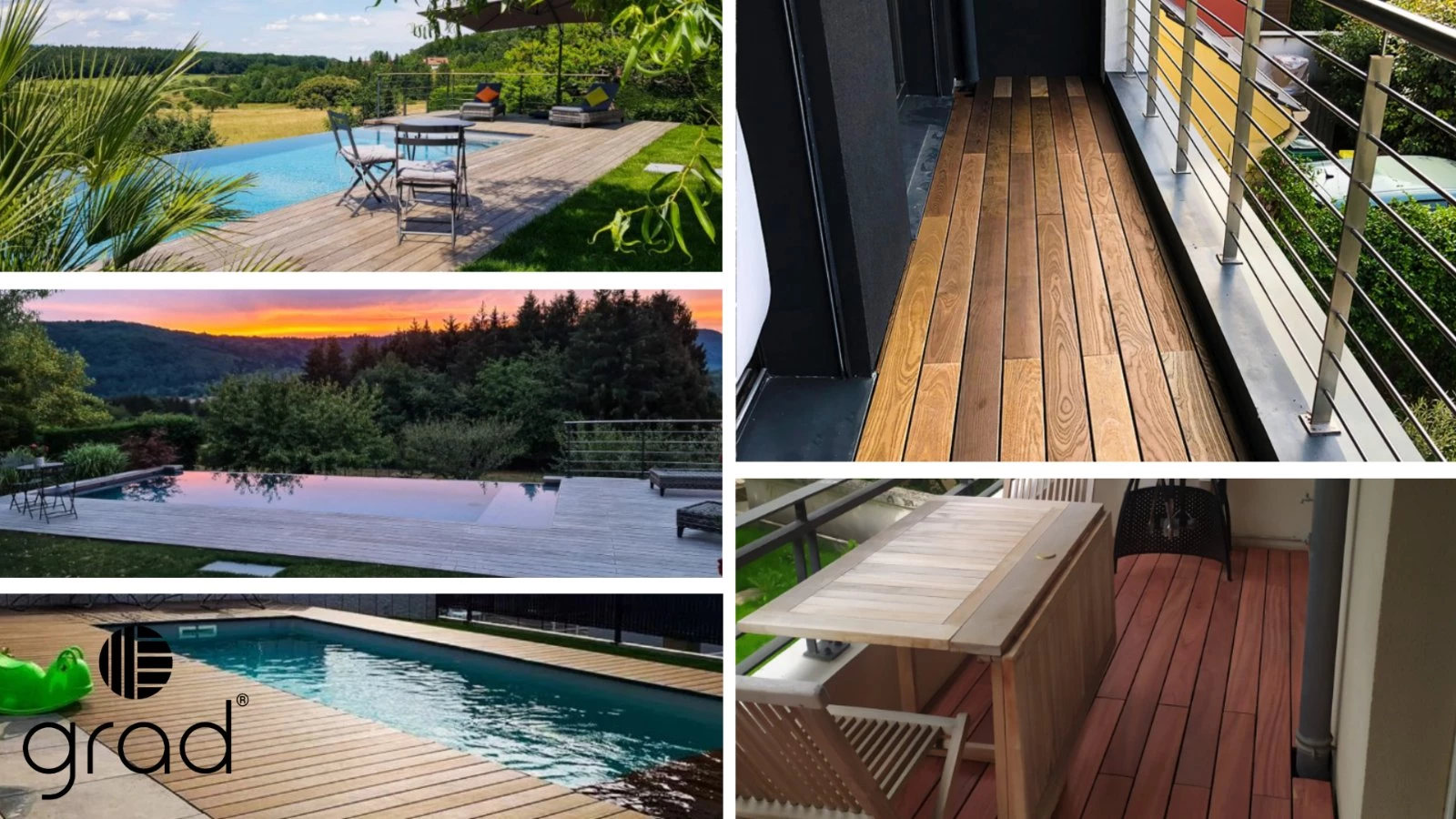 Système Grad® de terrasse en bois, posé par BH Solutions en Alsace