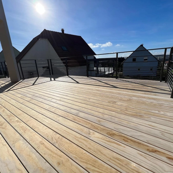 Terrasse en bois Accoya posée près de Haguenau – BH Solutions