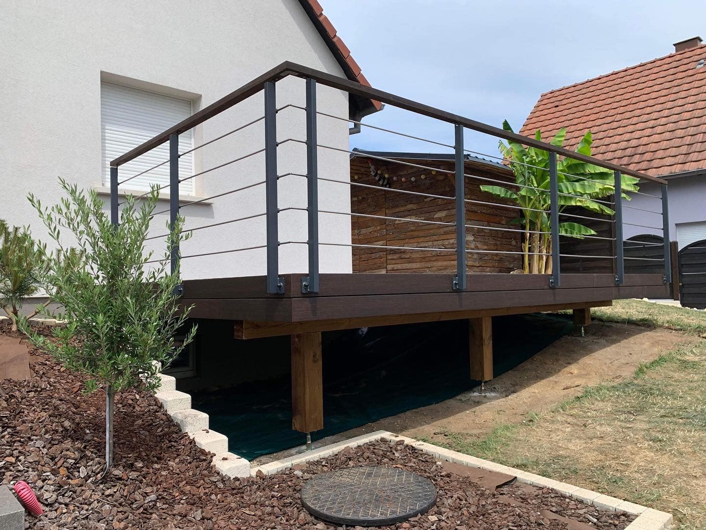 Terrasse sur pilotis à Wissembourg