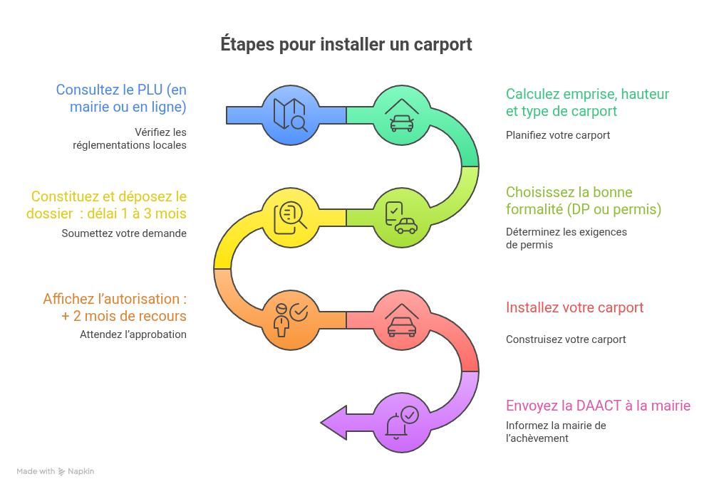 Les étapes pour installer un carport BH SOLUTIONS